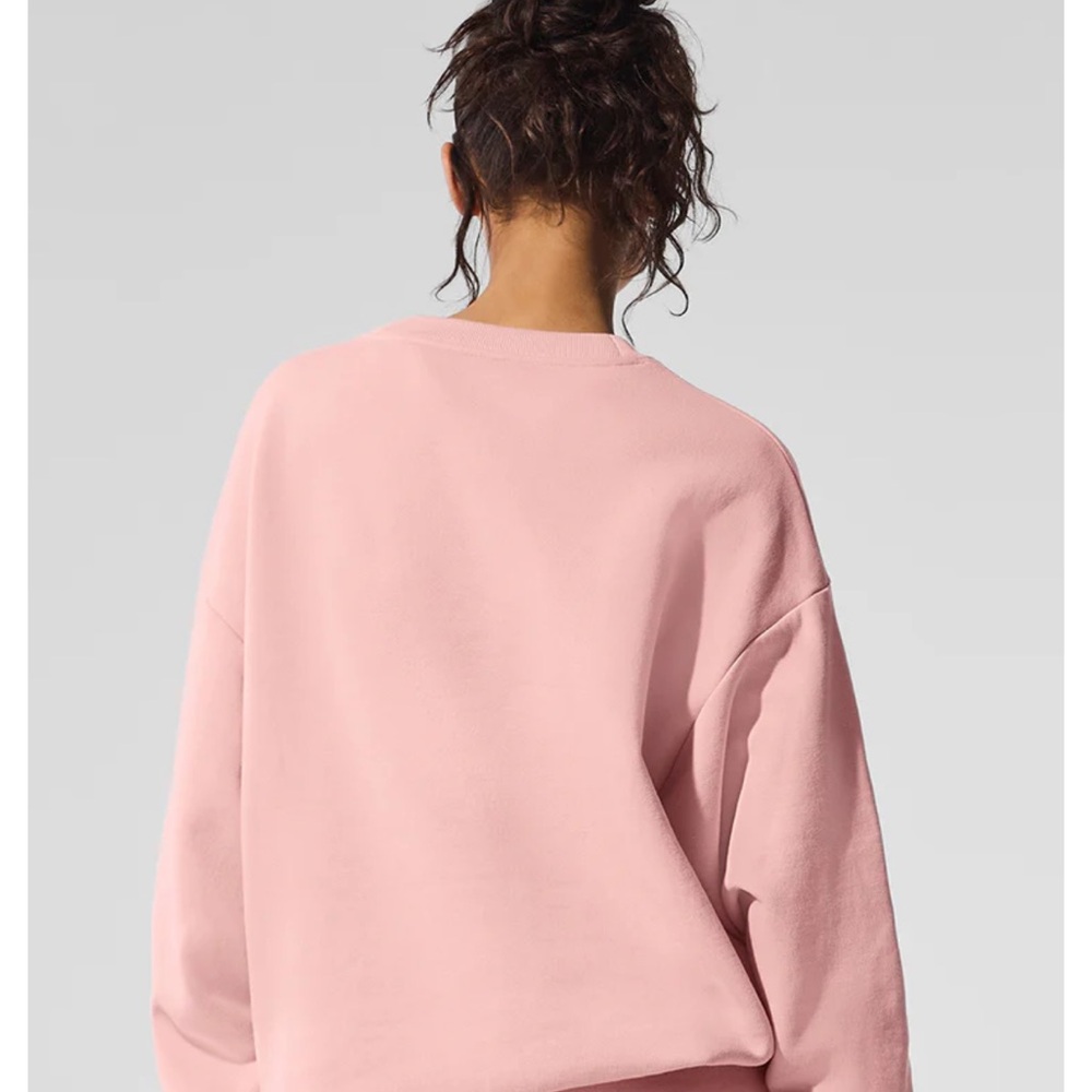 NWT limited, sold-out color ALO Yoga Accolade pullover in pink quartz size M - Picture 4 of 8